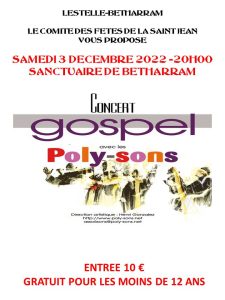 Concert à Bétharram – 3 décembre 2022 à 20h00